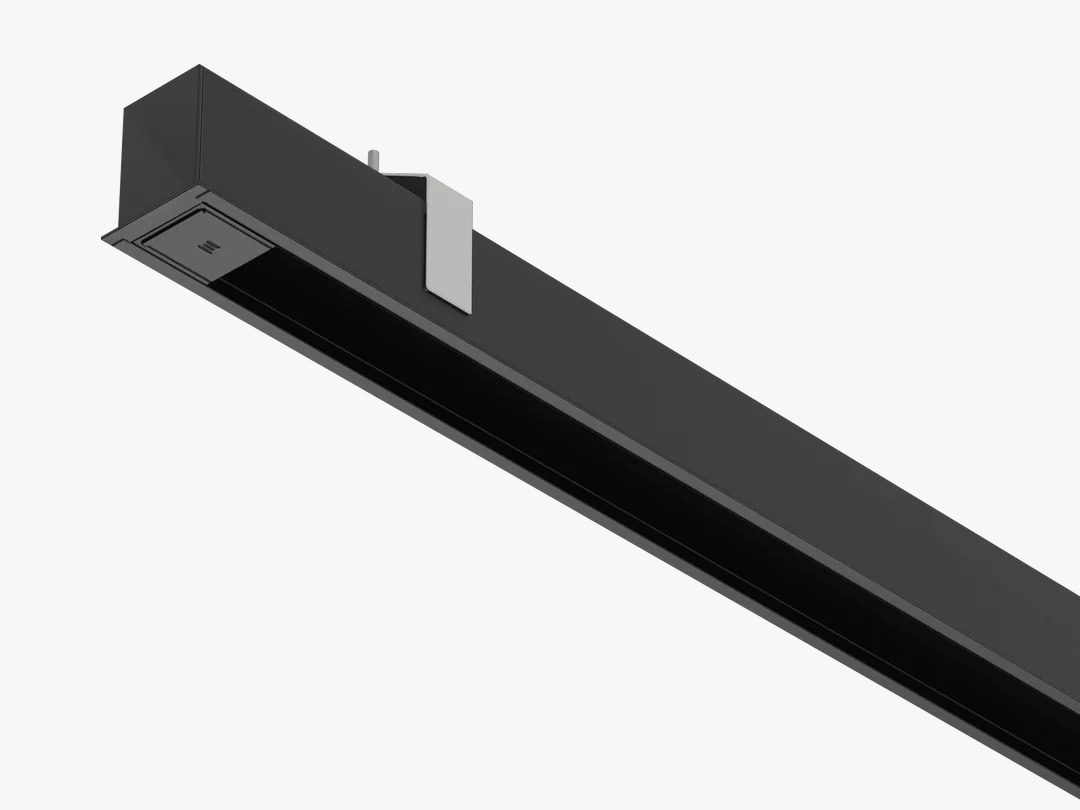 Trilho de Embutir Stella Trace 1 Metro Preto STL22401PTO