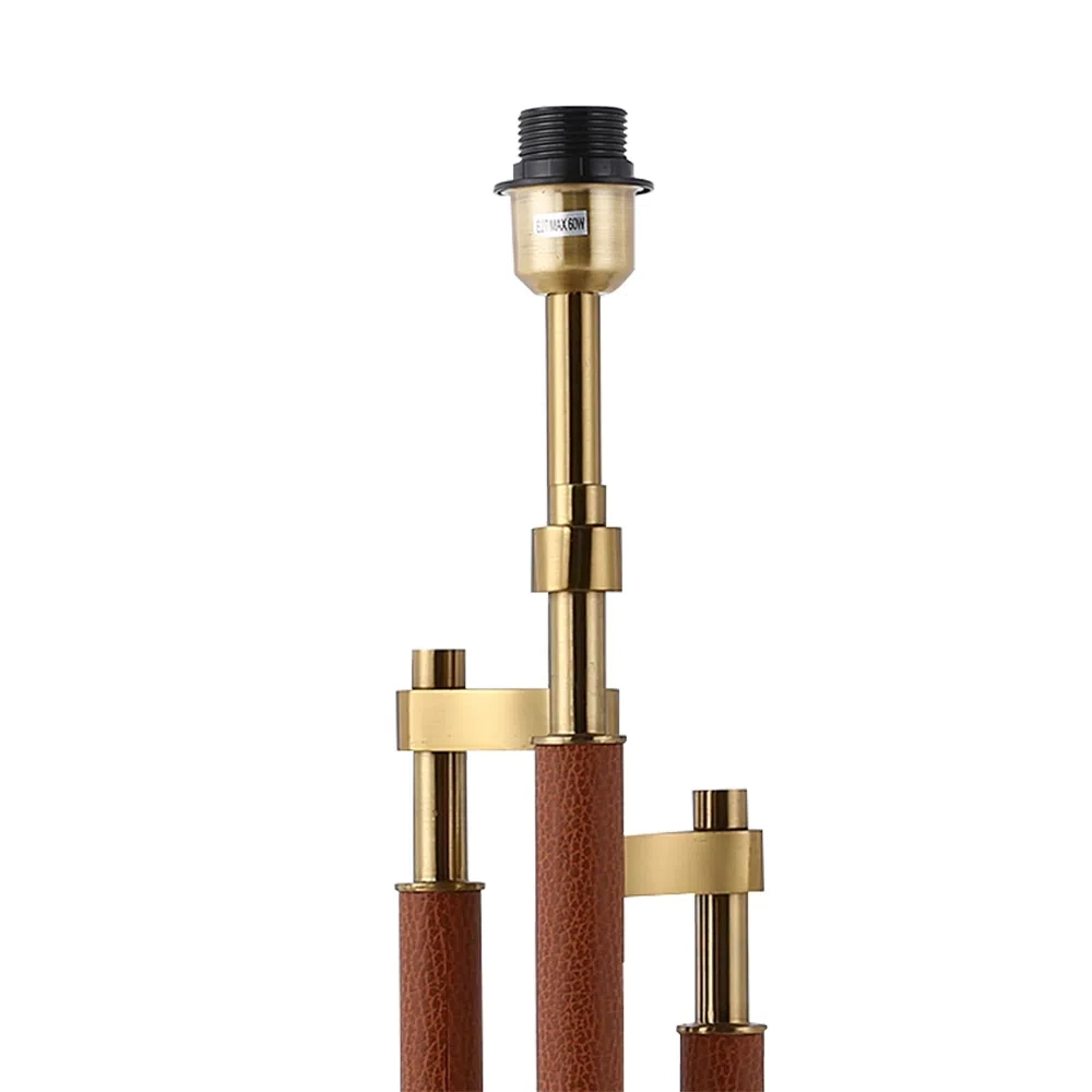 Base para Abajur Bella Veneto Dourado e Caramelo 1L E27 Ø170x585mm MI009 (Sem Cúpula)