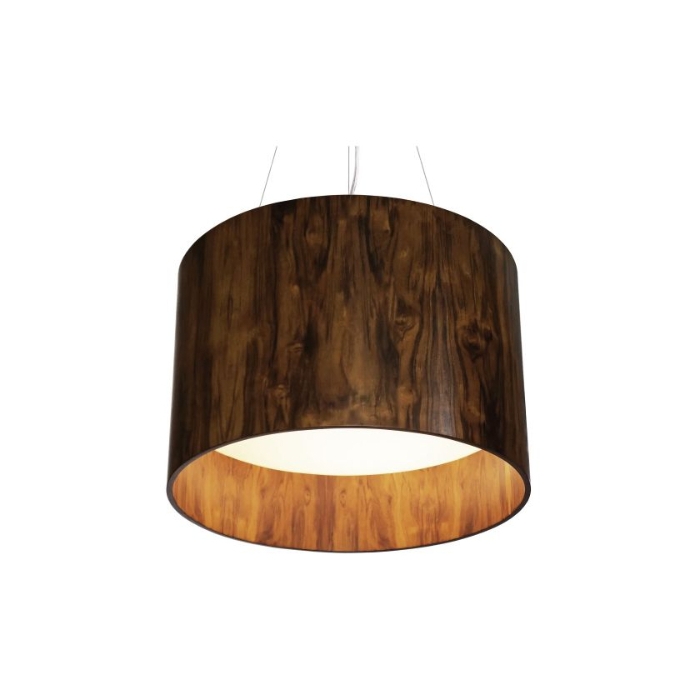 Pendente Fox Lustres Madeira Cilíndrico 3L E27 Ø400x350mm 595