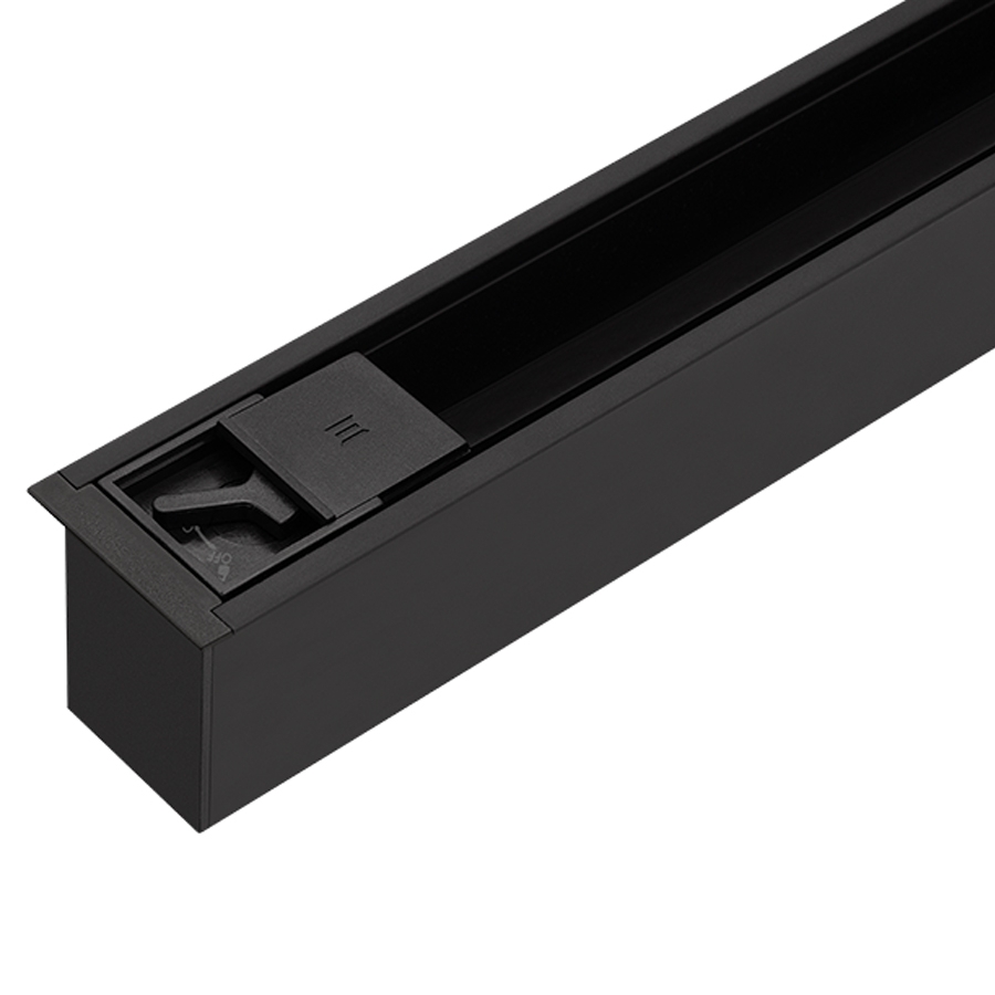 Trilho de Embutir Stella Trace 2 Metros Preto STL22403PTO