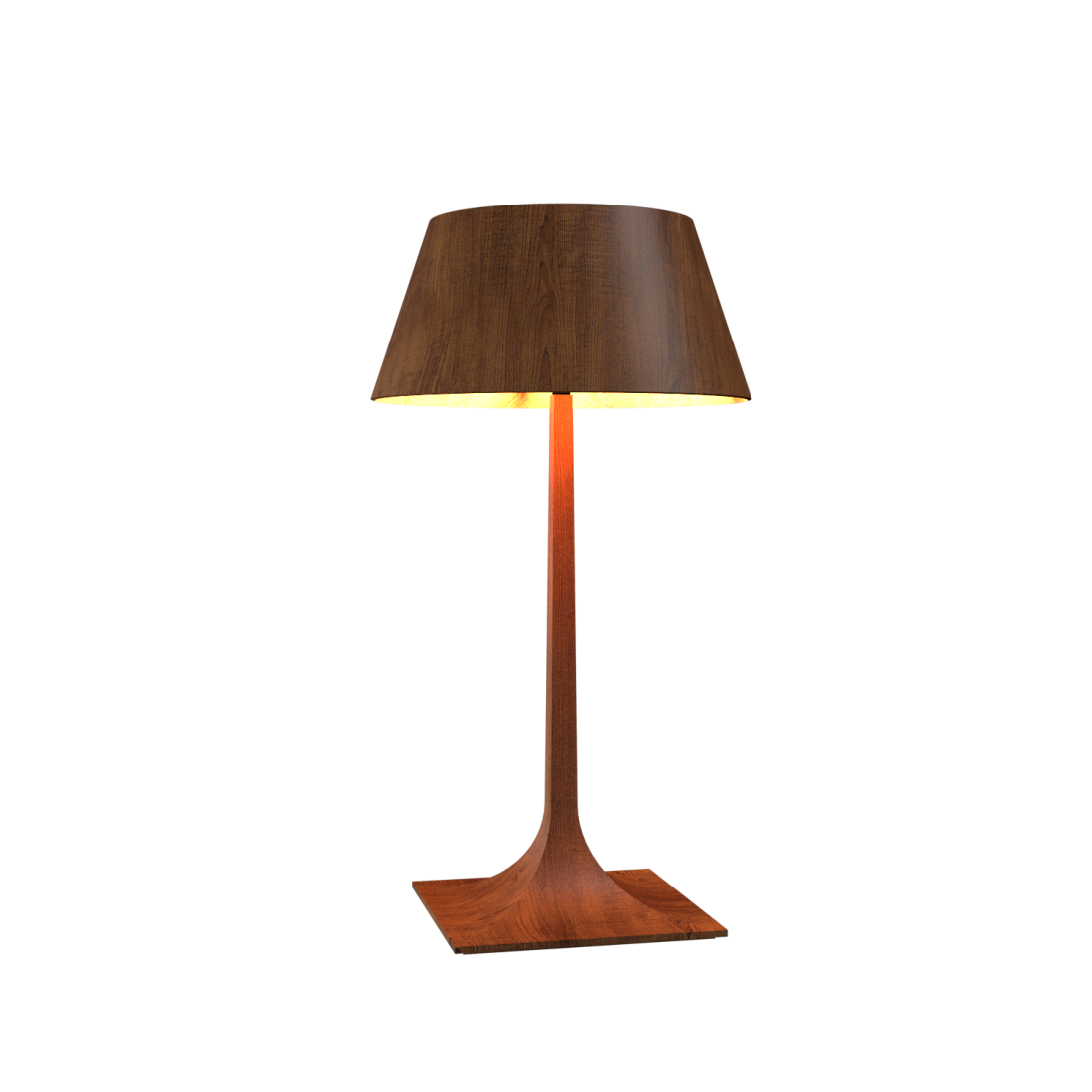 Abajur Accord Nostalgia Cúpula Madeira 1L E27 Ø400x740mm 7066