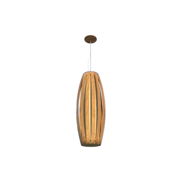 Pendente Fox Lustres Madeira Barril 1L E27 Ø270x700mm A90