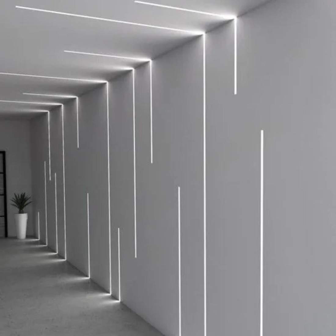 Perfil Embutido Sob Medida MK Iluminação 25x19mm (Somente Perfil) ALP03M