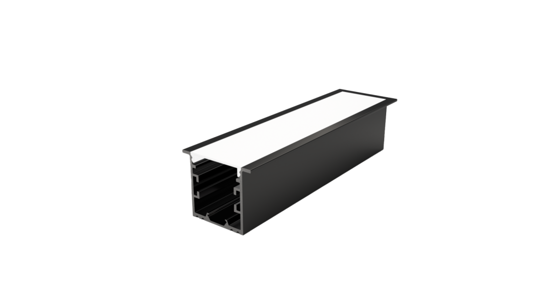 Perfil Embutido Sob Medida MK Iluminação 44,4x34,4mm (Somente Perfil) ALP08E