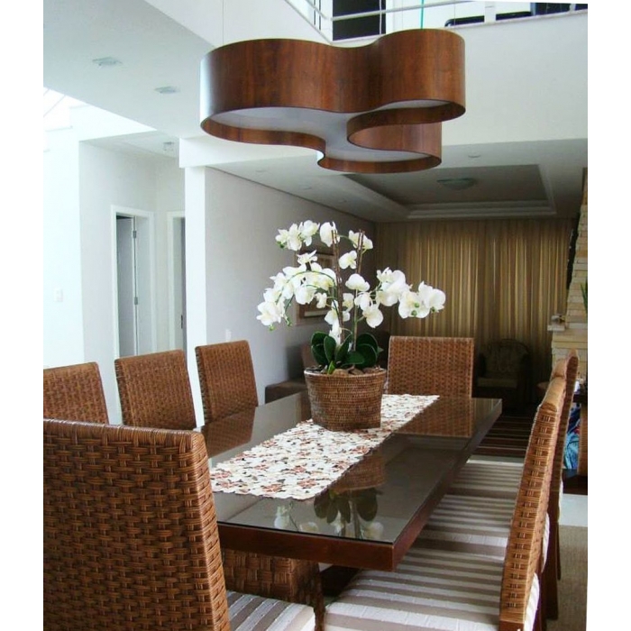 Pendente Fox Lustres Madeira Semi Cilíndrico 5L E27 210x810x560mm 530