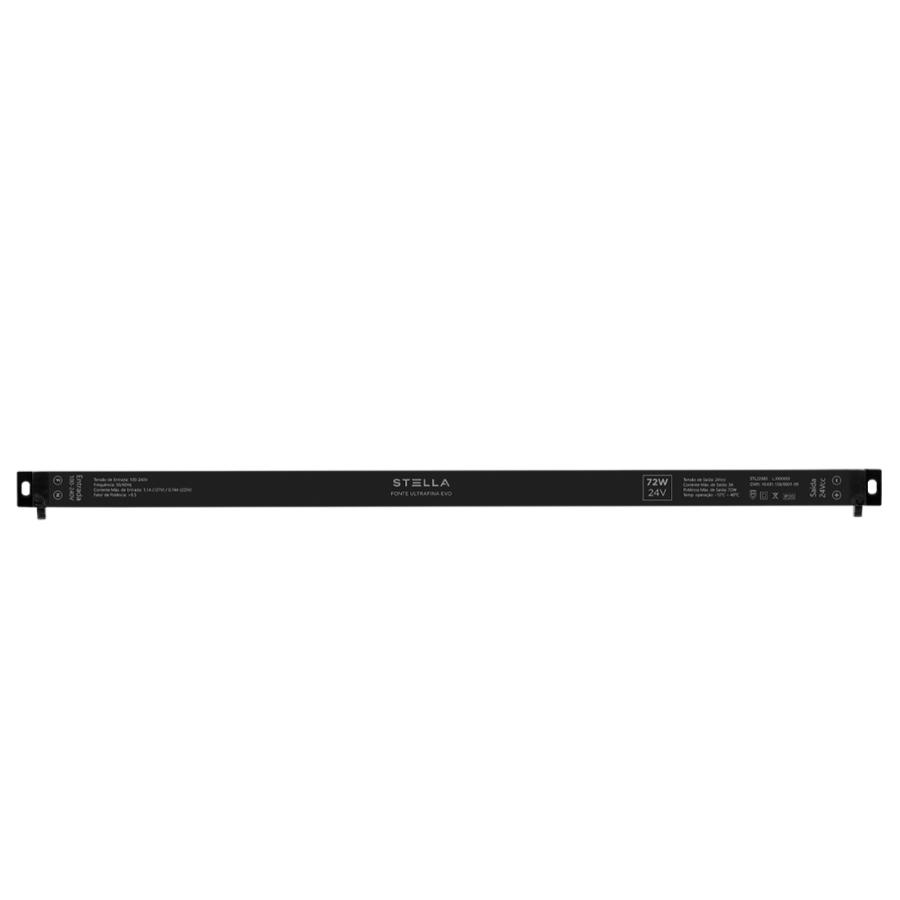 Fonte 24V Stella Ultrafina Evo 72 Watts IP20 Bivolt 422x16x18mm STL22685
