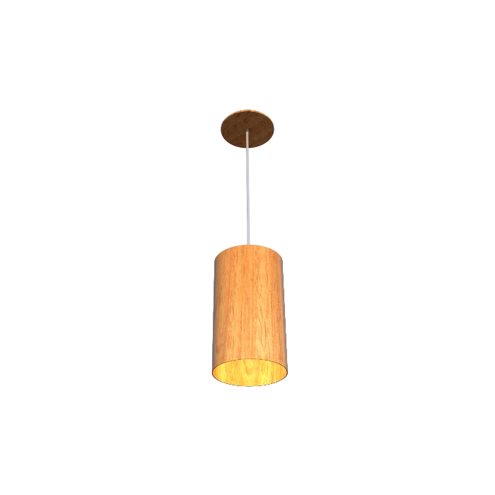 Pendente Fox Lustres Madeira Cilíndrico 1L E27 Ø150x300mm 916