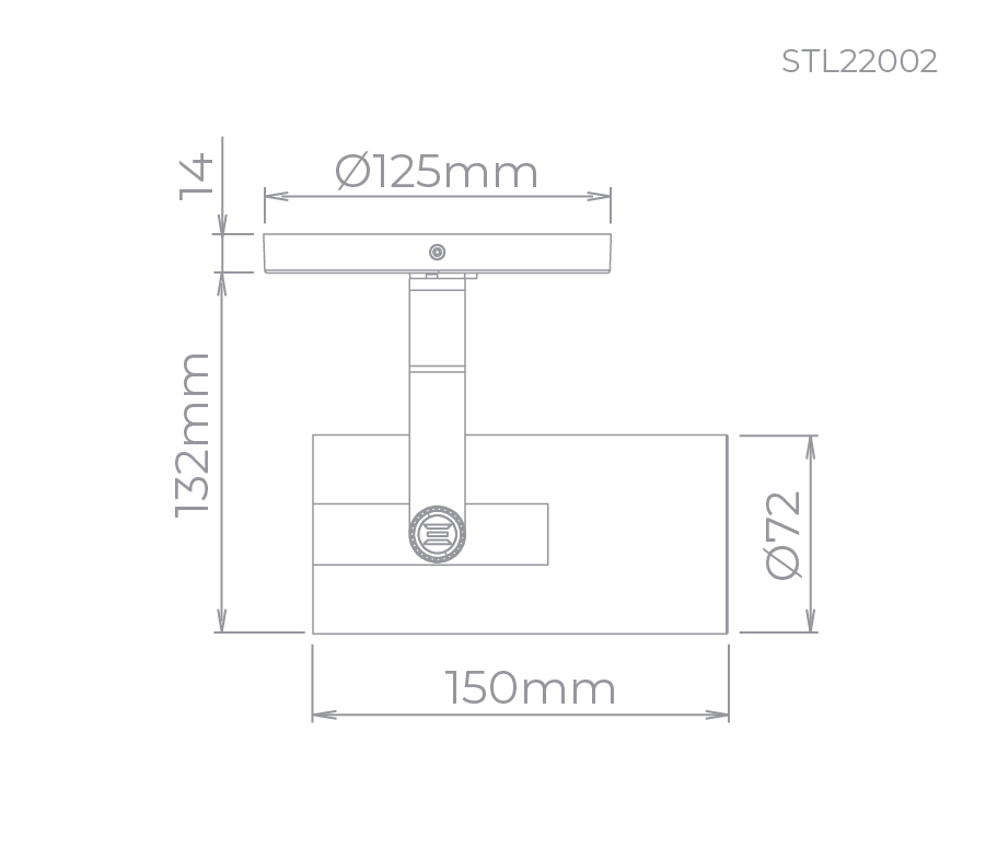 Spot Direcional Stella Flow Preto PAR20 E27 Ø72x150mm STL22002PTO