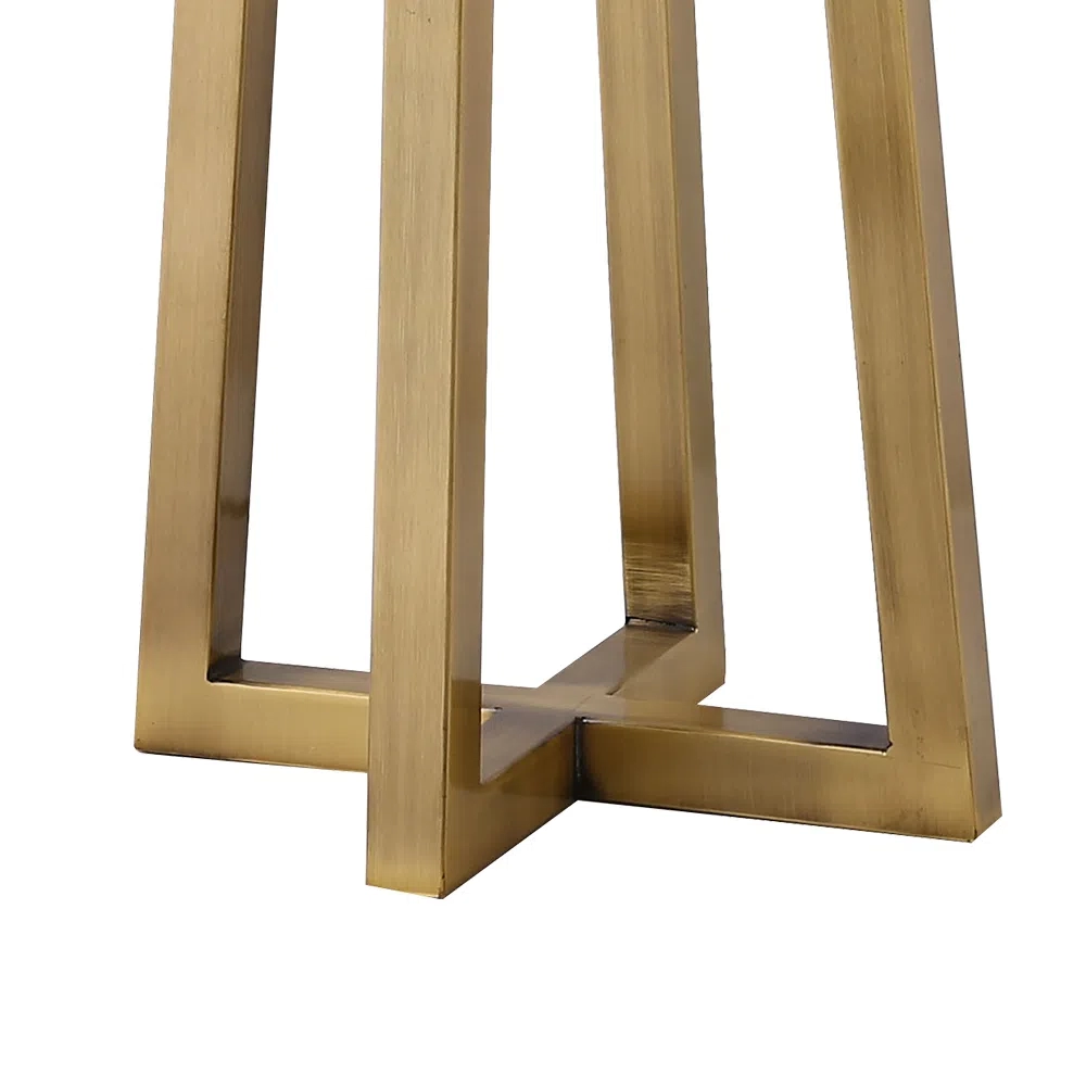 Base para Abajur Bella Veneto Dourado 1L E27 220x180x525mm MI004 (Sem Cúpula)