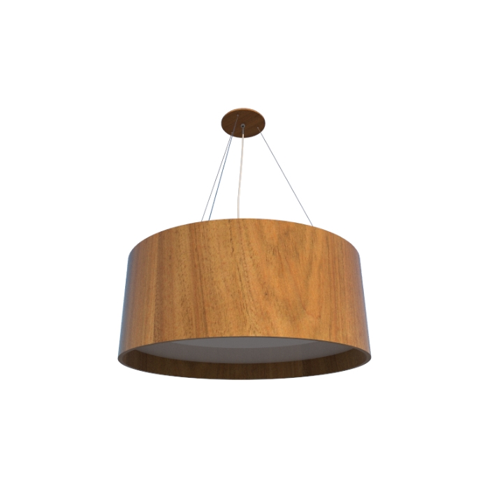 Pendente Fox Lustres Madeira Cilíndrico 3L E27 Ø400x210mm 580
