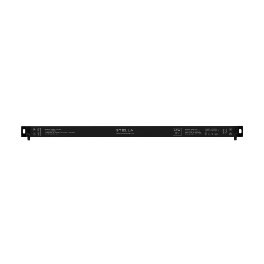 Fonte 12V Stella Ultrafina Evo 48 Watts IP20 Bivolt 362x16x18mm STL22693
