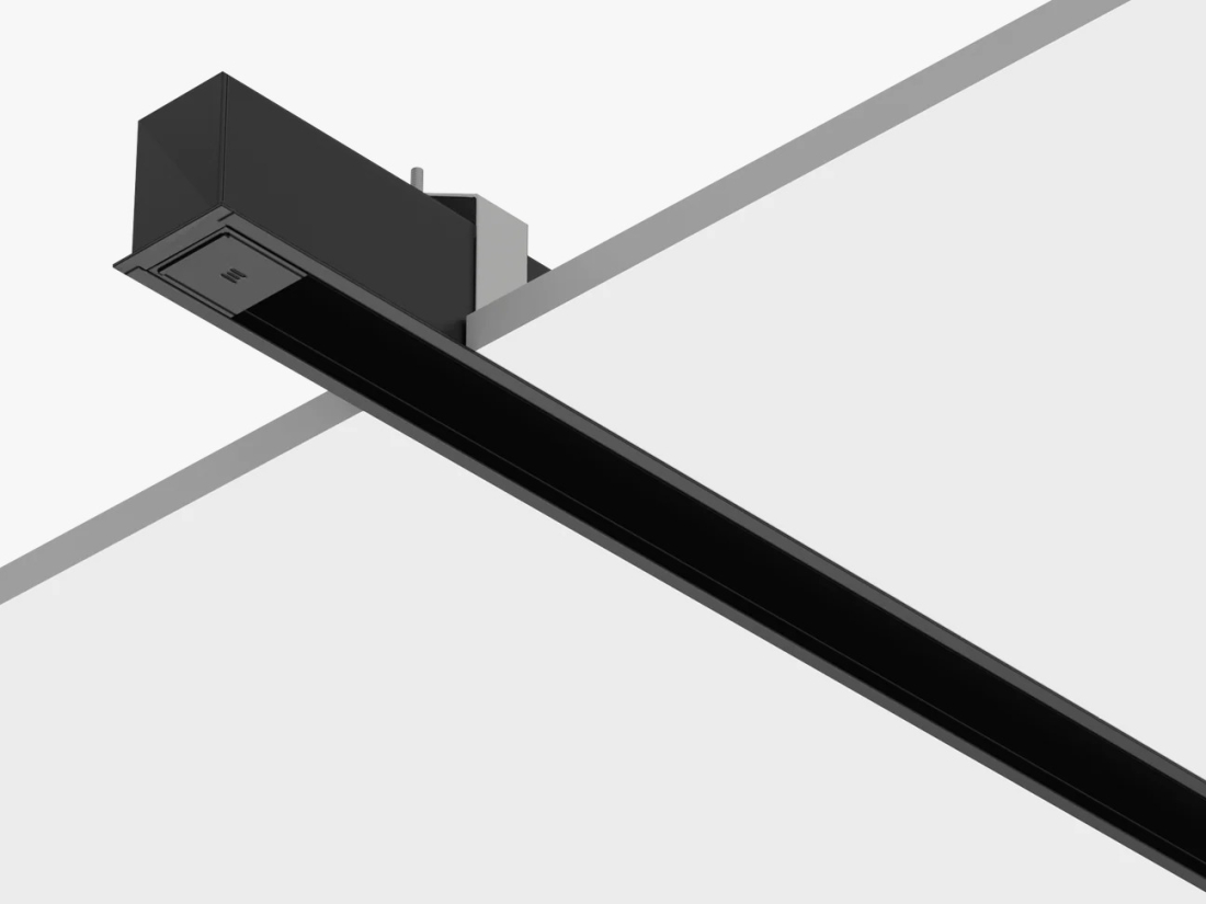 Trilho de Embutir Stella Trace 2 Metros Preto STL22403PTO