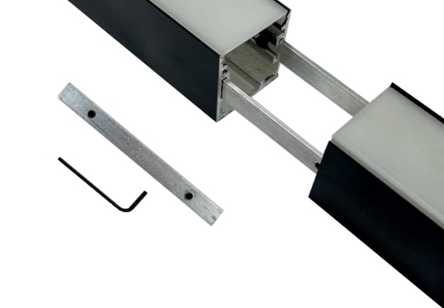 Emenda Reta para Perfil MK Iluminação KIT 2 Peças 15237