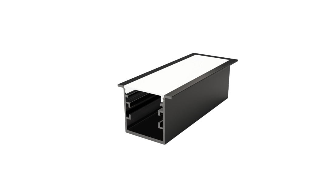 Perfil Embutido Sob Medida MK Iluminação 44,4x34,4mm (Somente Perfil) ALP08L