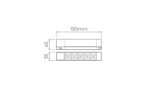 Luminária de Luz Pontual Stella Linha Trace Branco 7 watts 3000K Bivolt 190x45x35mm STL22465BR/30