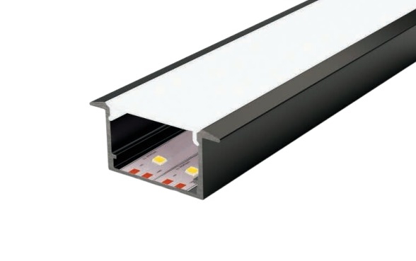 Perfil Embutido Sob Medida MK Iluminação 32,5x15mm (Somente Perfil) ALP19