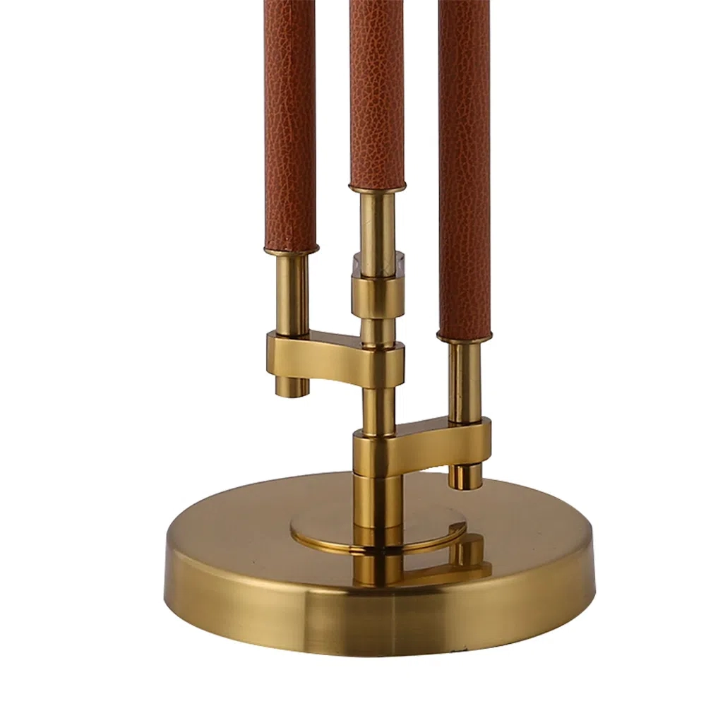 Base para Abajur Bella Veneto Dourado e Caramelo 1L E27 Ø170x585mm MI009 (Sem Cúpula)