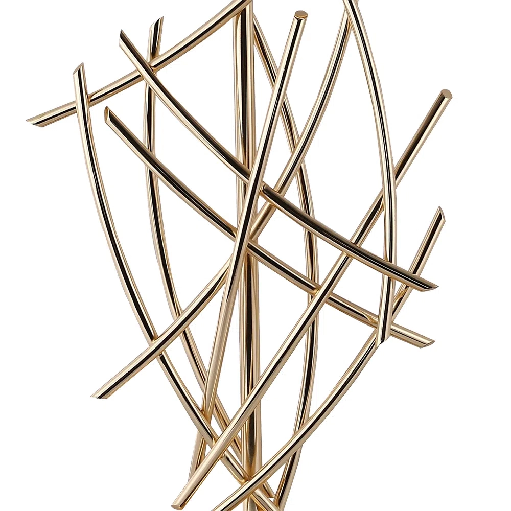 Base para Abajur Bella Veneto Dourado 1L E27 230x130x550mm MI002 (Sem Cúpula)
