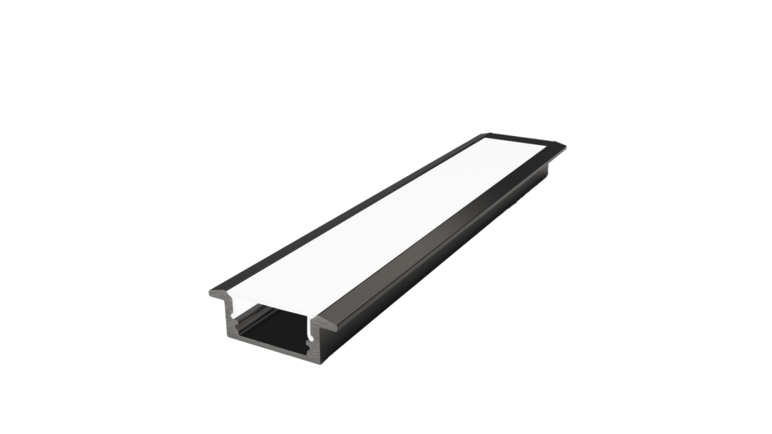 Perfil Embutido Sob Medida MK Iluminação 23x8mm (Somente Perfil) ALP01