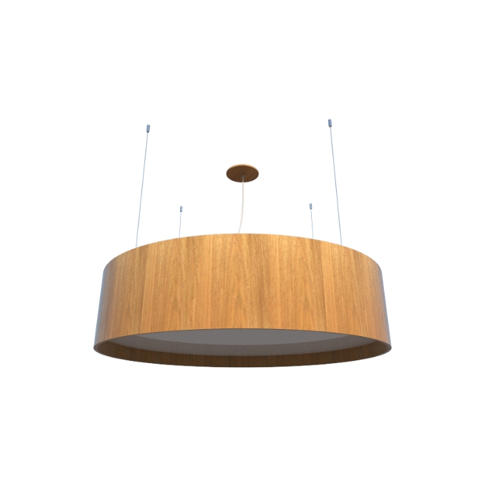 Pendente Fox Lustres Madeira Cilíndrico 2L E27 Ø300x160mm 6991