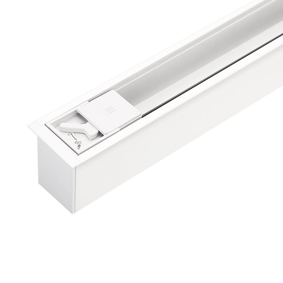 Trilho de Embutir Stella Trace 1 Metro Branco STL22401BR