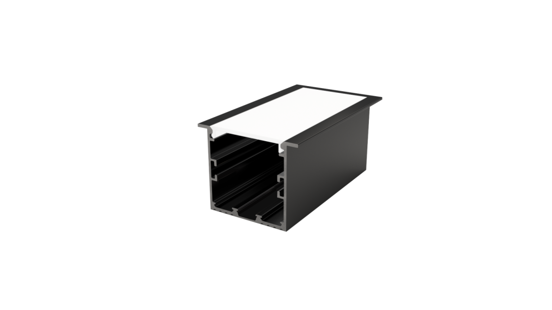 Perfil Embutido Sob Medida MK Iluminação 63x50mm (Somente Perfil) ALP10E