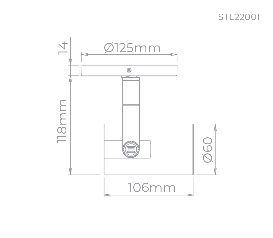 Spot Direcional Stella Flow Branco MR16 Dicróica GU10 Ø60x106mm STL22001BR