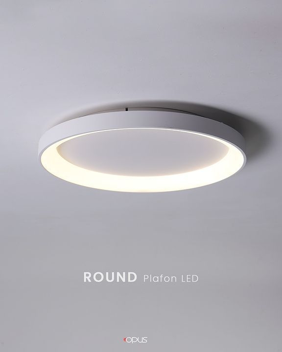 Plafon Sobrepor Opus LED Round Branco 28 watts 3000K Bivolt Ø380x65mm OPS 85476