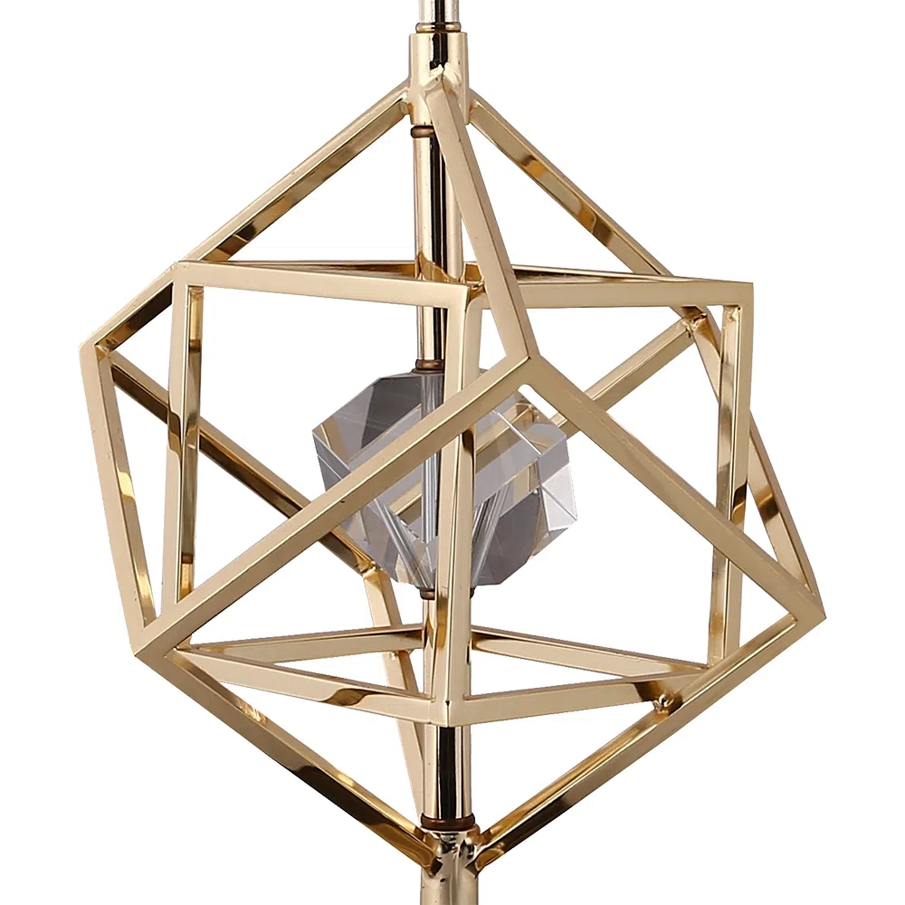 Base para Abajur Bella Veneto Dourado e Preto 1L E27 Ø225x500mm MI012 (Sem Cúpula)