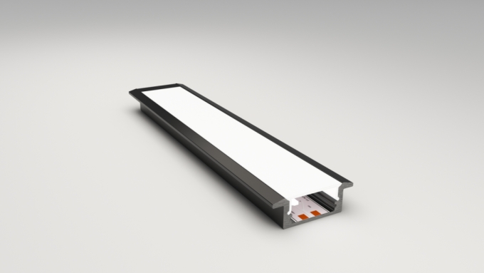 Perfil Embutido Sob Medida MK Iluminação 23x8mm (Somente Perfil) ALP01