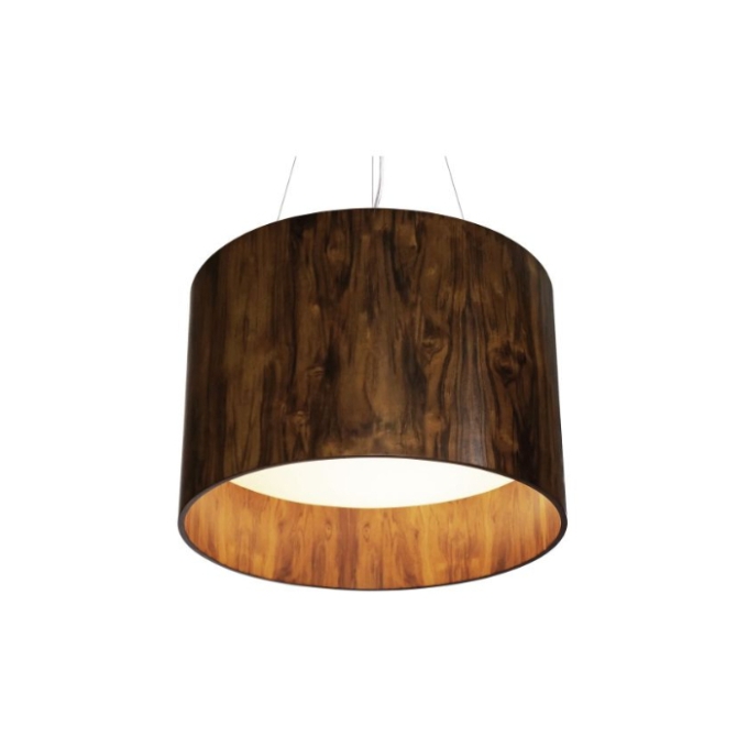 Pendente Fox Lustres Madeira Cilíndrico 3L E27 Ø400x350mm 595