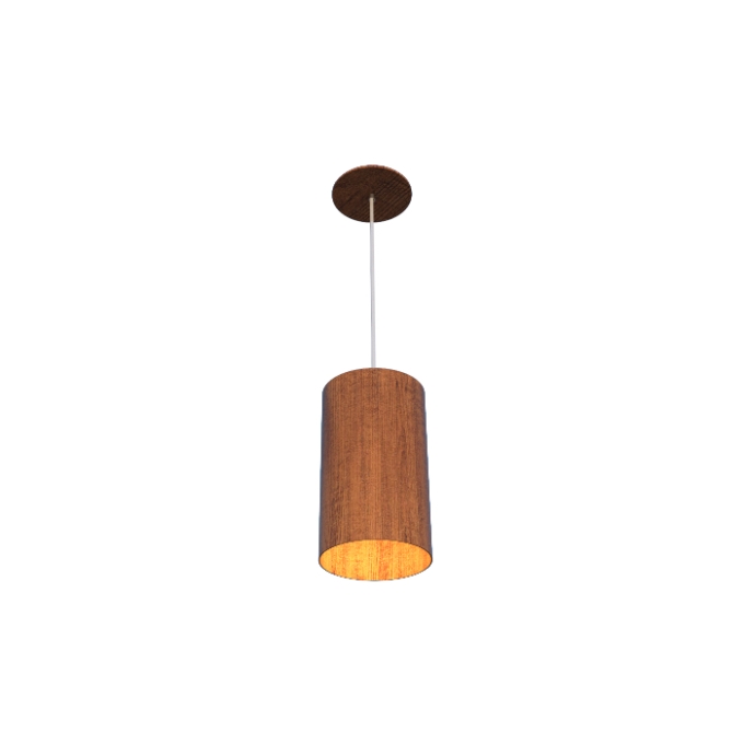 Pendente Fox Lustres Madeira Cilíndrico 1L E27 Ø150x300mm 916