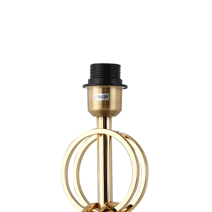 Base para Abajur Bella Veneto Dourado e Marrom 1L E27 Ø180x575mm MI005 (Sem Cúpula)