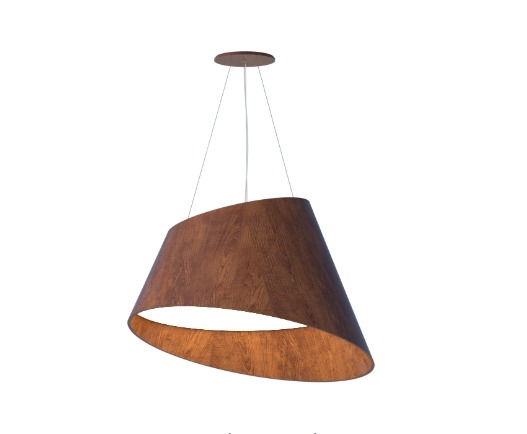Pendente Fox Lustres Madeira Angular 6L E27 Ø800x350mm 958