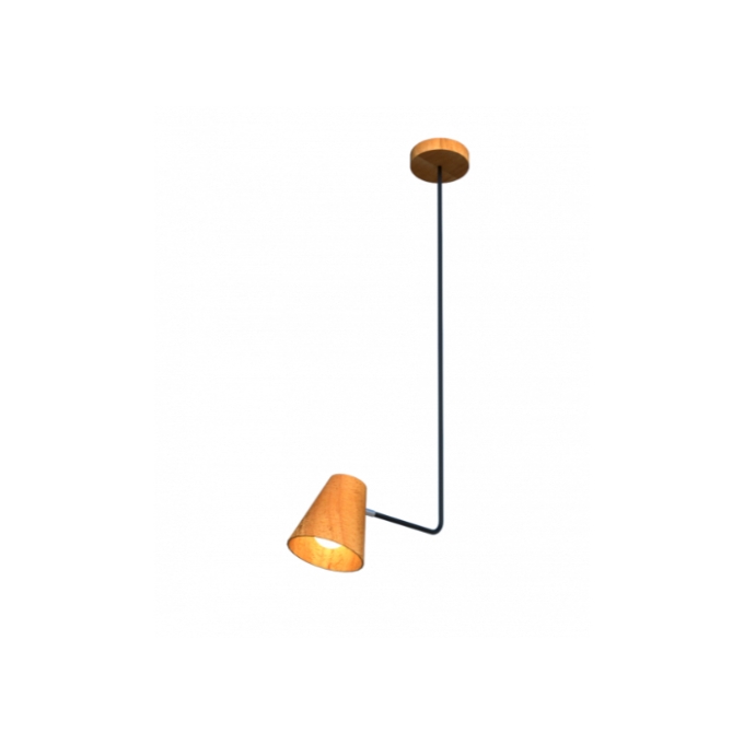 Pendente Fox Lustres Madeira Cônico 1L E27 1280x500x180mm 930