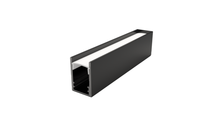 Perfil Sobrepor Sob Medida MK Iluminação 17,6x25mm Lente Recuada (Somente Perfil) ALP05