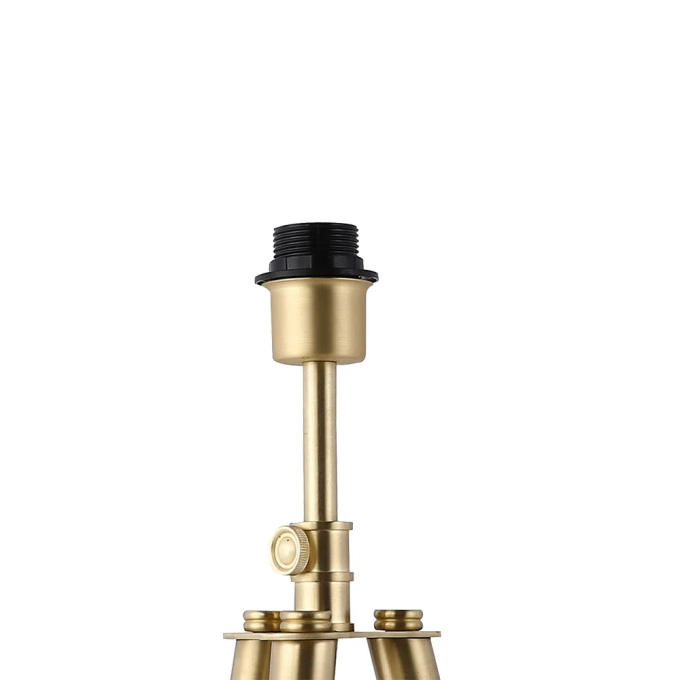 Base para Abajur Bella Veneto Dourado e Transparente 1L E27 295x255x595mm MI006 (Sem Cúpula)