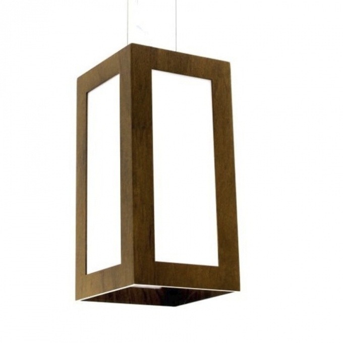 Pendente Fox Lustres Madeira Clean 1L E27 170x170x300mm A30