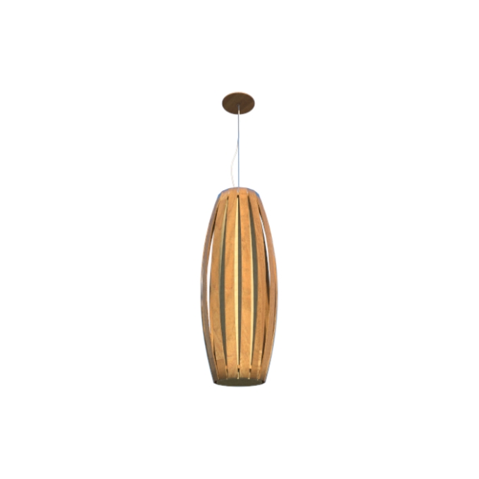 Pendente Fox Lustres Madeira Barril 1L E27 Ø300x1020mm A91
