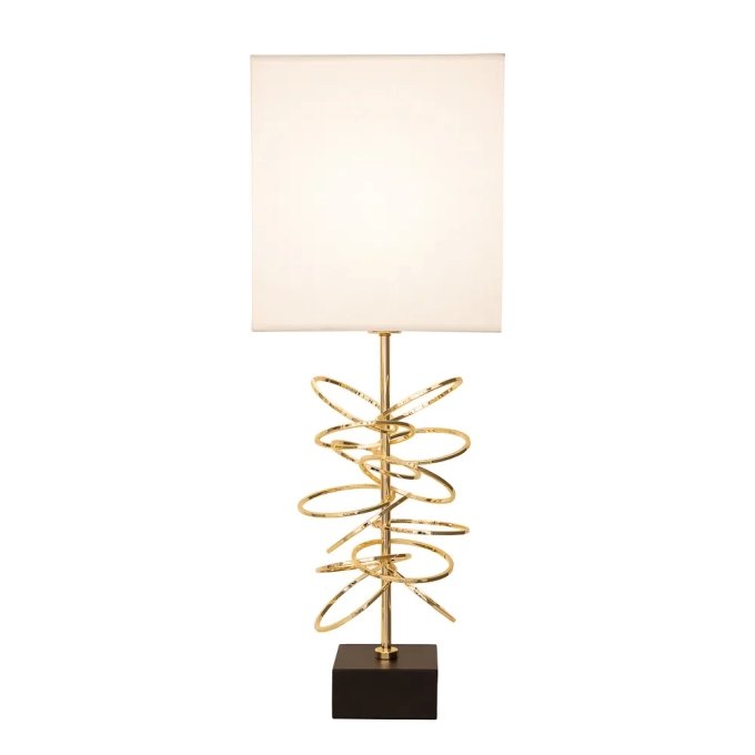 Base para Abajur Bella Veneto Dourado 1L E27 Ø130x540mm MI003 (Sem Cúpula)