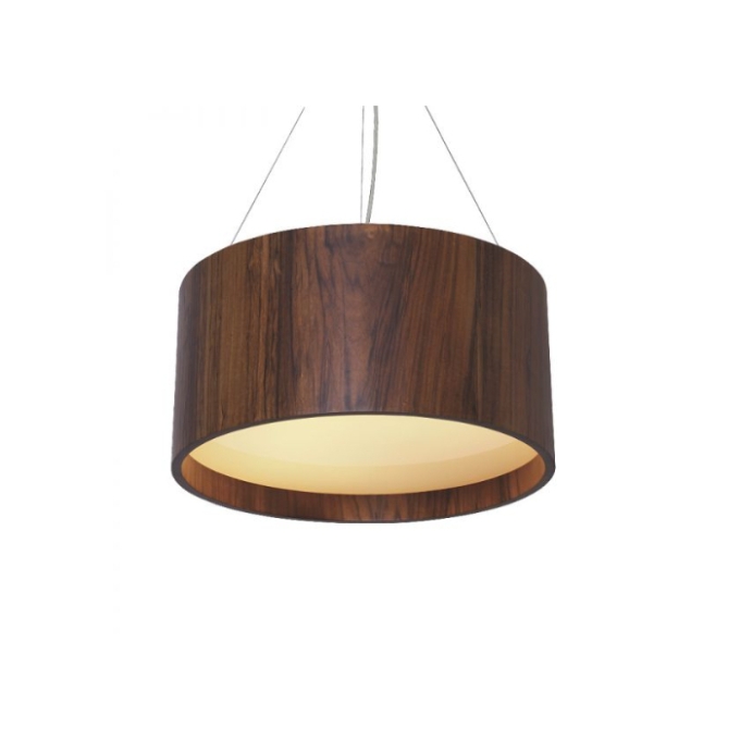 Pendente Fox Lustres Madeira Cilíndrico 4L E27 Ø500x210mm 560