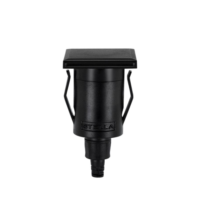 Balizador Solo Stella Way Side 1,5 Watt 3000K IP67 24V 41x73mm 1 Facho Preto STL22713/30