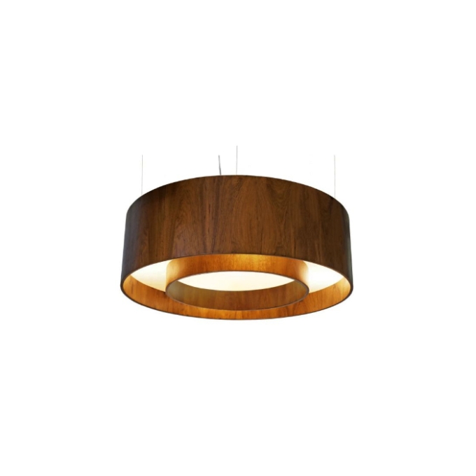 Pendente Fox Lustres Madeira Cilíndrico 6L E27 Ø800x210mm 610