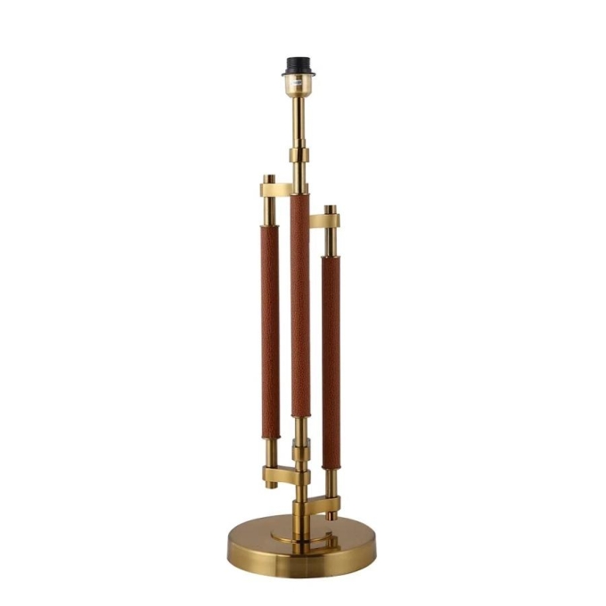 Base para Abajur Bella Veneto Dourado e Caramelo 1L E27 Ø170x585mm MI009 (Sem Cúpula)