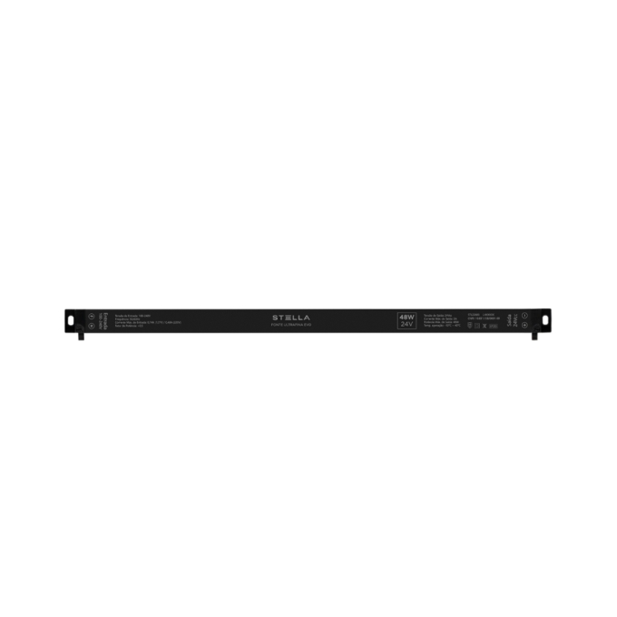 Fonte 24V Stella Ultrafina Evo 48 Watts IP20 Bivolt 362x16x18mm STL22683
