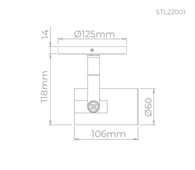 Spot Direcional Stella Flow Branco MR16 Dicróica GU10 Ø60x106mm STL22001BR