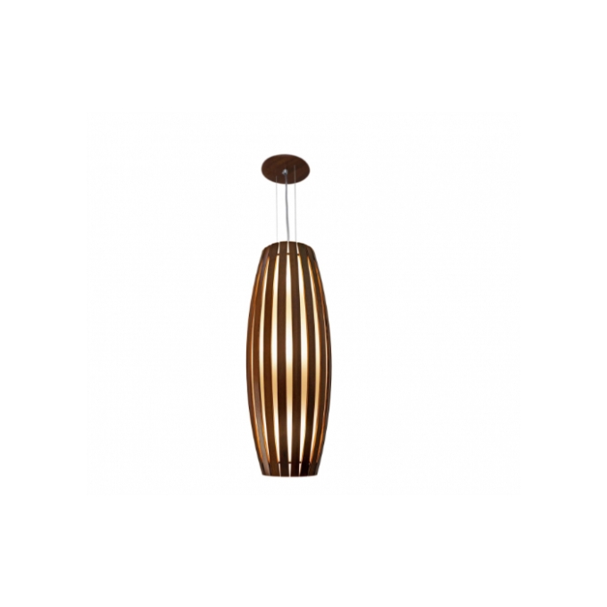 Pendente Fox Lustres Madeira Barril 1L E27 Ø300x1020mm A91