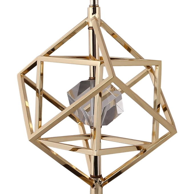 Base para Abajur Bella Veneto Dourado e Preto 1L E27 Ø225x500mm MI012 (Sem Cúpula)