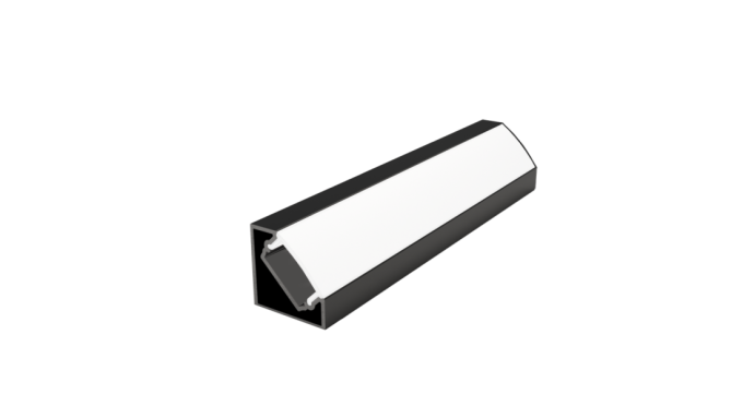 Perfil Sobrepor de Canto Sob Medida MK Iluminação 19x19mm (Somente Perfil) ALP07