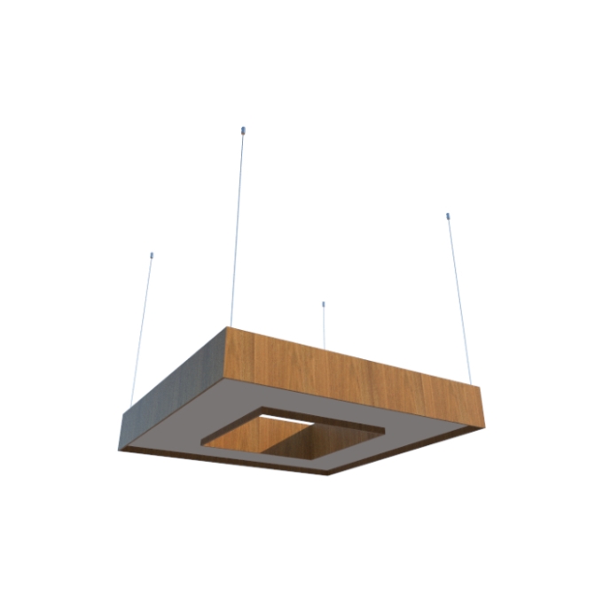 Pendente Fox Lustres Madeira Clean 4L E27 500x500x150mm 810